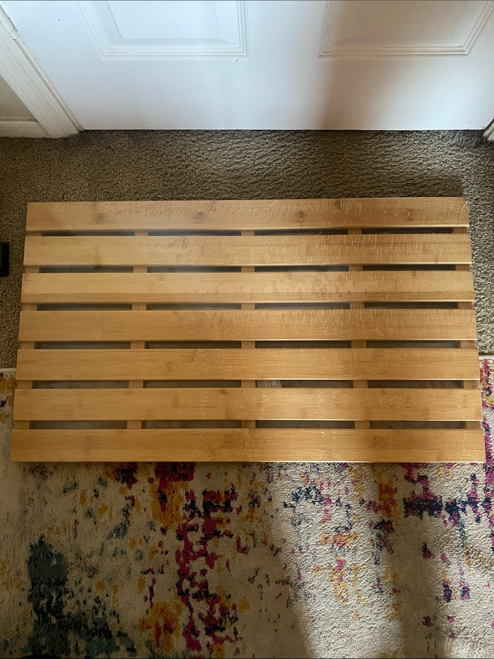 Bamboo floor Bath Mat - Natural